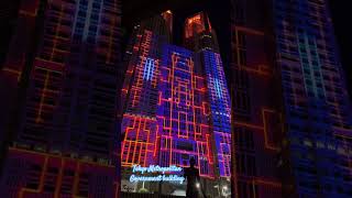 Tokyo Metropolitan Government building projection mapping #japan #tokyo #fyp #shorts