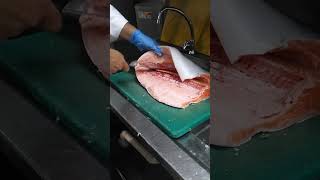 How To Portion (Cut)Hole Salmoon fish / Ocean Trout | Salmoon Fish ||Chef Martinez From Cuba