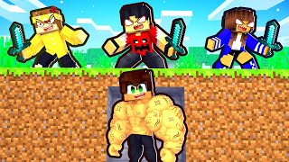 3 CAÇADORES vs 1 SPEEDRUNNER mas SOU FORTE no Minecraft