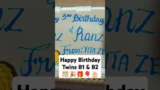 Happy Birthday Twins🎊🎉🎁🎈🎂#shorts #shortsviral #birthday #cake #twinsbaby