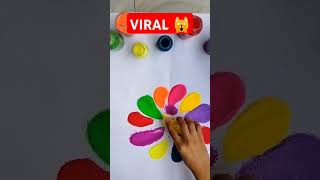 easy rangoli under 1 minute #shorts #trendingshorts #ytshots #rangolidesigns #diwalispecial #ranoli