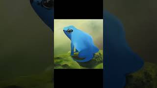 Blue dart frog Acrylic painting #art #timelapspainting #painting #acrylic #acrylicpainting #canvas