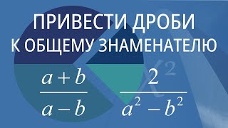 Привести дроби к общему знаменателю. Вариант 1