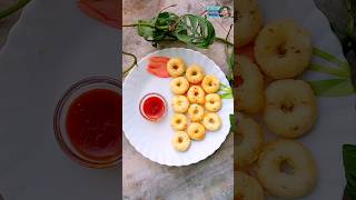 Suji Cornflour Crispy Snack💥Suji Donut #shorts #tinarrannabari #short #shortsfeed #recipe #snacks