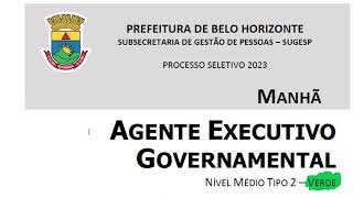 PBH 2023 - Agente Executivo Governamental - Raciocínio Lógico matemático- Banca FGV. Prova Resolvida