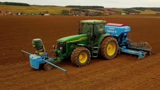 SEMIS DE BLE --JOHN DEERE 8110 et LEMKEN SOLITRAIR 9-- !!