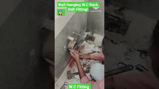 Wall Hanging WC Rack Bolt Fitting Karna Ka Aasan Tarika! #wallhangwc #wcrackboltfitting #shorts