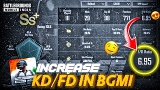 How to increase KD/FD in BGMI (NOOB TO PRO) | 3.2 UPDATE Tips