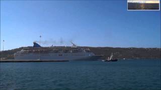 THOMSON MAJESTY DEPARTURE FROM SOUDA PORT.