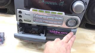 Aparelho de Som CD Player, Fita Cassete e Rádio Aiwa NSX 550