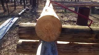 OFF GRID LOG CABIN BUILD #9 Level and Align Wall Logs