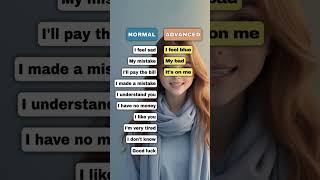 Normal English vs Advanced English. #english #vocabulary #learnenglish #shorts #advancedenglish