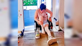 Paraplegic Girl Wearing Shoes Before Going Out | Handicapped Life | Wheelchair Lady