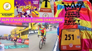 Tour de France Challenge 2024 - Summary of Alpe D'Huez historical climb with Road bike