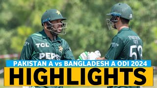 Pakistan Shaheens vs Bangladesh A 1st ODI Match Highlights 2024 | Pak vs Ban Highlights today