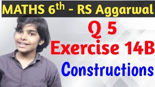 Rs Aggarwal - Exercise 14B - Question Number 5 - Constructions-Math Class 6 | Basic Math Glory