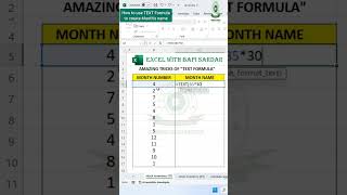 Text Formula | #shorts #excelwithbapisardar #exceltips #trending #ytshots #text #short #viralreels