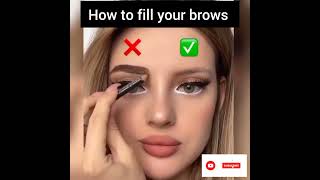 how-to fill your Eyebrows #howto #eyebrows #eyebrowtutorial #eyebrowtips #youtubeshorts #shorts