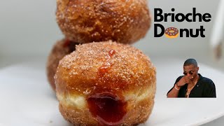 Homemade Raspberry French Beignet recipe ( Brioche Donut).