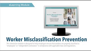 Worker Misclassification eLearning Module