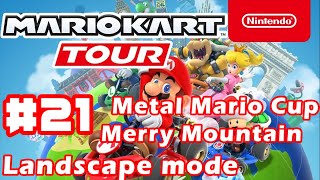 Mario Kart Tour - Metal Mario Cup Merry Mountain Landscape gameplay