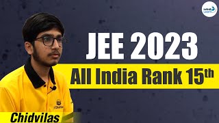 All India Rank 15th || JEE  Main 2023 || Chidvilas || #JEE2023 || Infinity Learn