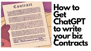 How to use #ChatGPT to Create Legit Contracts and Agreements for Your Business WITHOUT a Lawyer