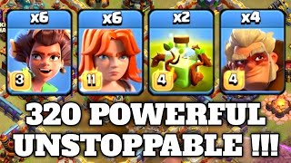 320 POWERFUL ! ROOT RIDER, VALKYRIE, DRUID, OVERGROWTH = Best Th16 Attack Strategy | Clash Of Clans.