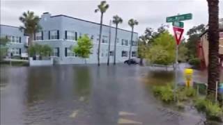 Hurricane Irma: San Marco Square in Jacksonville as storm surge beginning