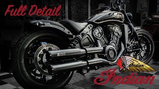 DETAILING MOTO INDIAN SCOUT BOBBER CUSTOM