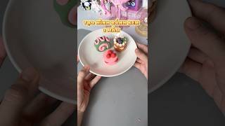 Tạo hình BÁNH KEM 2 MÀU bằng đất sét kết hợp màu siêu xinh 🤩| Bò Cutie #handmade #diy #shorts