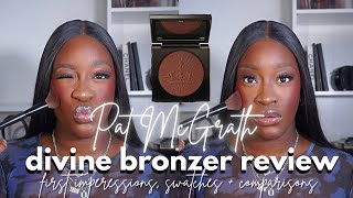 *NEW* PAT MCGRATH DIVINE BRONZER REVIEW | First Impressions, Swatches + Comparisons | Dark Skin