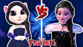 My Talking Angela 2 ❤️‍🔥|| Angela Vs Black Elsa 🖤❄️|| Cosplay/ Makeover 💄