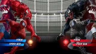 Venom Spiderman (Red) vs Venom Spiderman (Black) Fight - Marvel vs Capcom Infinite PS4 Gameplay