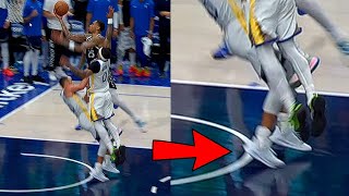 The referees call a foul to Stephen Curry because he was standing on the line, was he really?