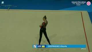 Viktoriia Onopriienko Clubs Qual 34,150 - Grand-Prix Brno 2024