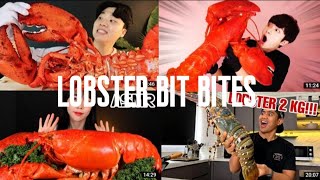 Famous mukbangers eating lobster 🦞 😋 #big bites #eatingshow #famous