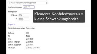 FC8 Schmales und breites Konfidenzintervall