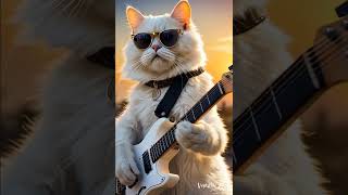 cute cats playing  guitar #shorts #ai