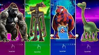 🦖 King Kong vs Siren Head vs T-Rex Spider Man vs The Good Dinosaur | Coffin Dance 🪩