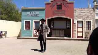 Shootout Reenactment and On the Sidewalk in Tombstone, AZ