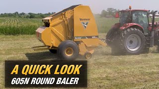 A quick look at the Vermeer 605N round hay baler