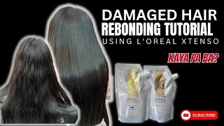 Damaged Hair Rebonding Tutorial | L’Oreal Xtenso Rebonding | Miss Mari #hair #hairrebonding