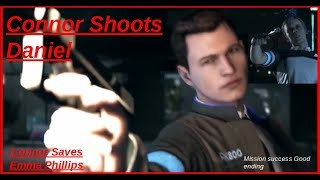 Detroit: become human Connor shoots Daniel and saves Emma(voice over)