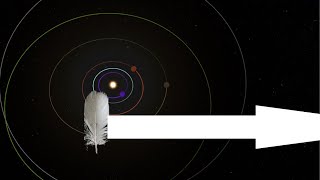 An interstellar Kerbal Space Program probe with almost no launch mass?