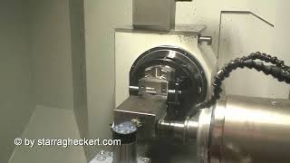 Turbine blade machining on Starrag 5 axis machiningcenter LX 051