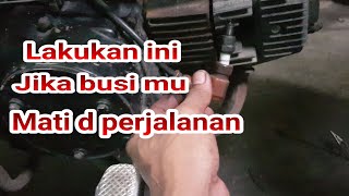 cara memperbaiki busi yang mati total,busi mati hidup lagi||kinyox motor