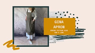 Pattern #2132 Gina Apron with external frill and pockets Sew-A-Long Trish Newbery Design