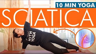 Yoga for Sciatica Pain Relief | 10 Min Stretches and Exercises for Sciatica Relief | Hith Yoga