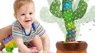 Baby Has in Depth Conversation With Talking Cactus Toy || Dancing Cactus Plush Toy Review Talking